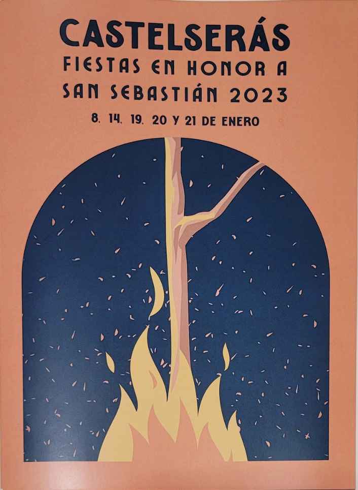 cartel programa de fiestas en honor a san sebastian 2023 castelserás